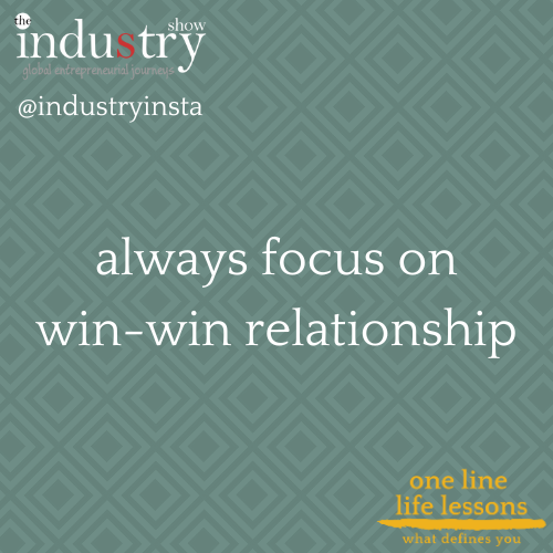 always focus on win-win relationship