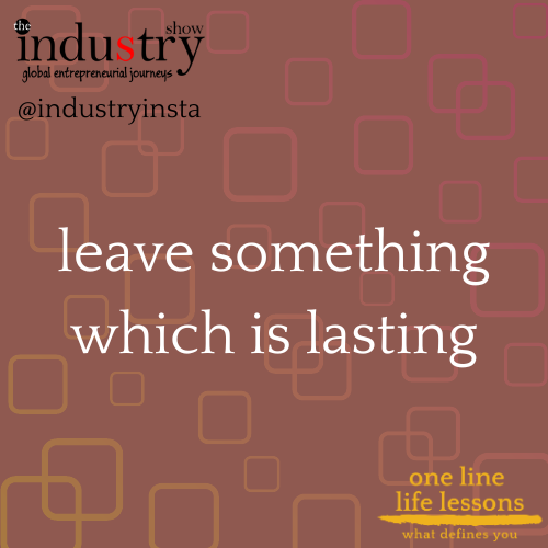 leave something which is lasting