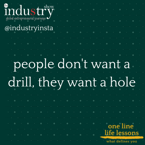 people don't want a drill, they want a hole