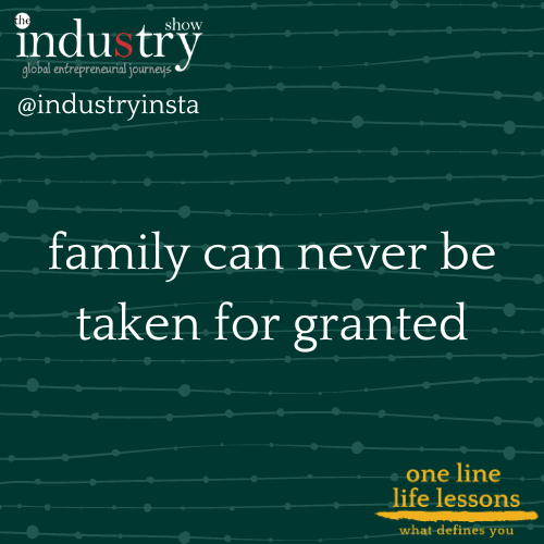 family can never be taken for granted