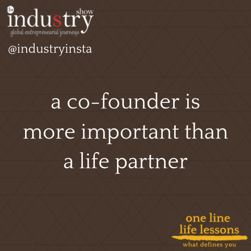 a co-founder is more important than a life partner