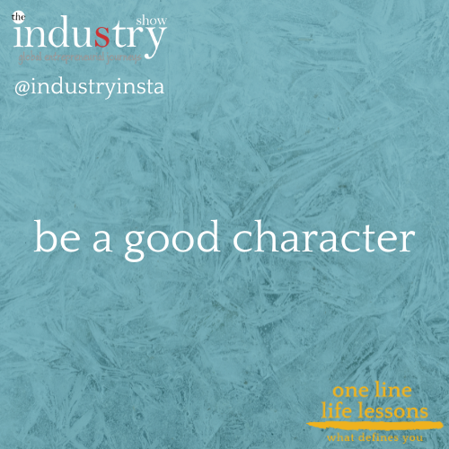 be a good character