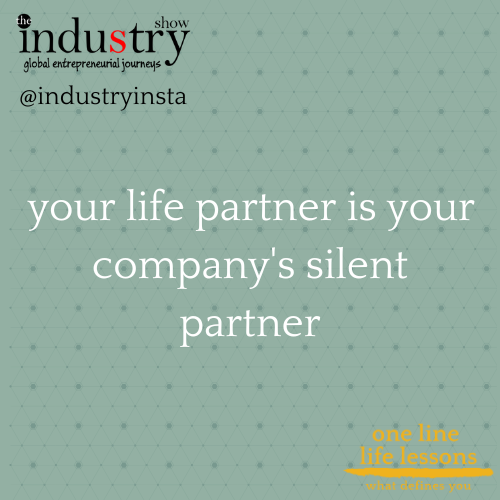 your life partner is your company's silent partner