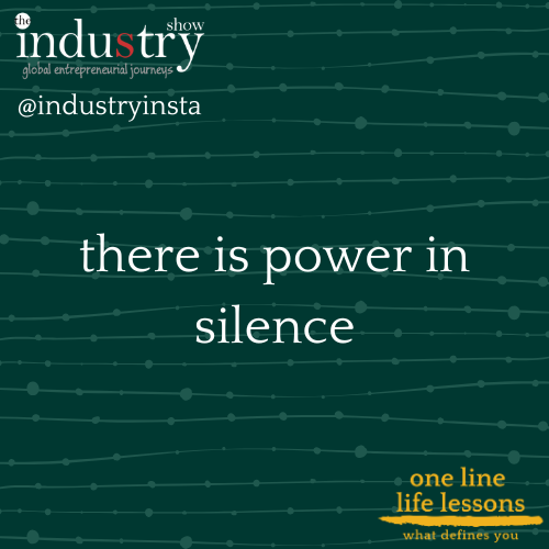 there is power in silence