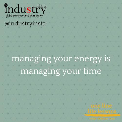 managing your energy is managing your time