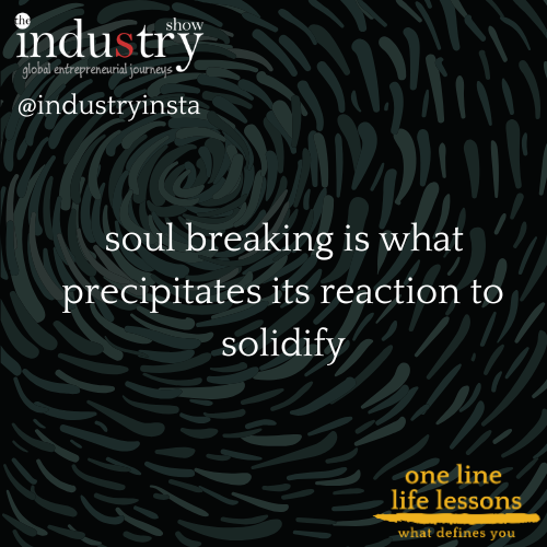   soul breaking is what precipitates its reaction to solidify.